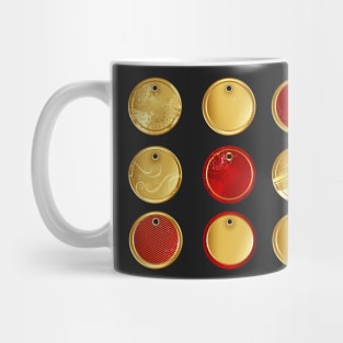 Round labels ( Gold round coins ) Mug